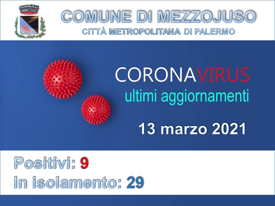 Comunicato Emergenza Covid 13 marzo 2021