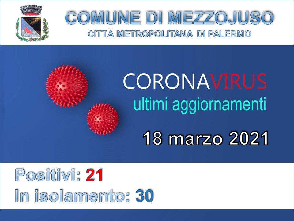 Situazione Emergenza Covid al 18 marzo 2021