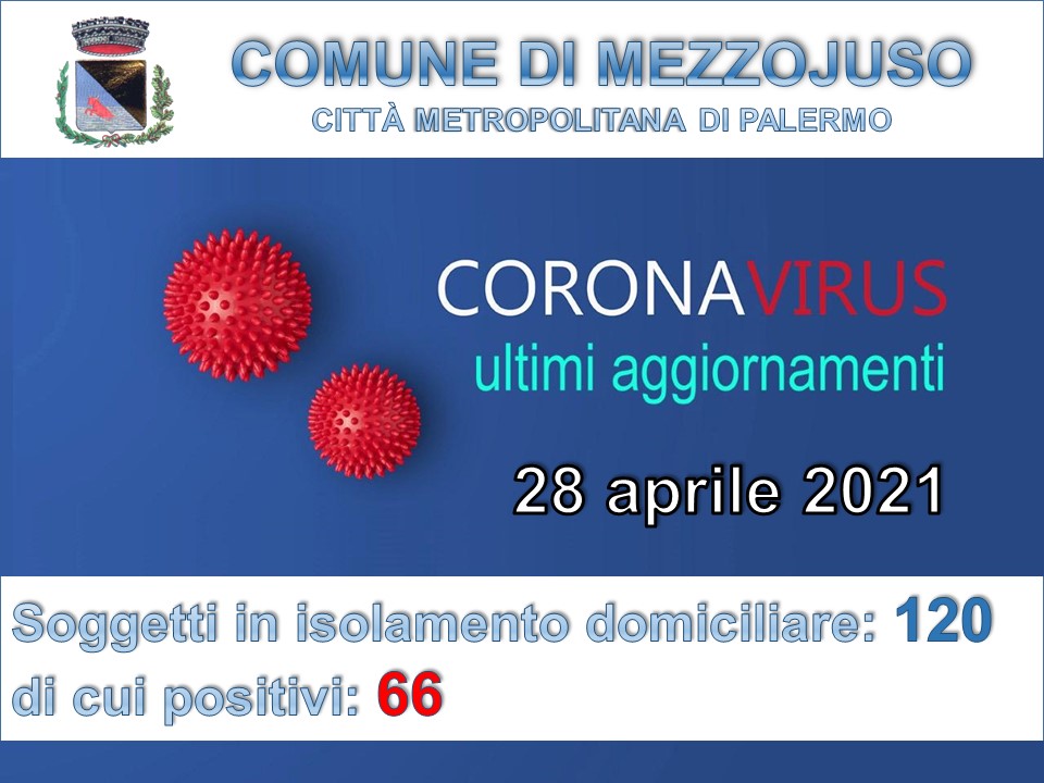 Situazione Emergenza Covid al 28 aprile 2021