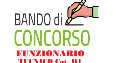 Avviso pubblico di manifestazione di interesse per idonei in graduatorie di concorsi pubblici espletati da altri enti per la copertura di n. 1 posto di Funzionario Tecnico – Cat. D1, CCNL Comparto Funzioni Locali.