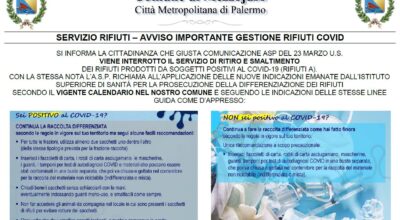 SERVIZIO RIFIUTI – AVVISO IMPORTANTE FINE SERVIZIO DI GESTIONE RIFIUTI A